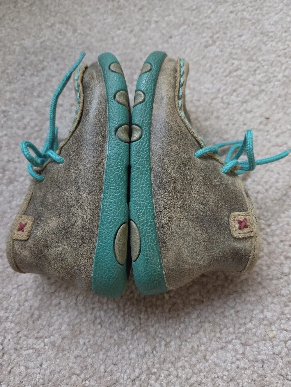 Twisted X Infant Chukka Driving Moc, Brown Turquoise 7M Western Cowboy